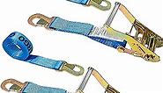 US Cargo Control, Auto Ratchet Straps, Ratchet Straps with Snap Hook, 2 Inch Wide X 8 Foot Long, 2 Inch Ratchet Straps, Ratchet Straps Snap Hook, Ratchet Straps with Locking Hook, 2 Pack