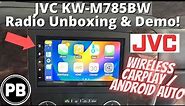 JVC Wireless CarPlay / Android Radio Unboxing and Demo | KW-M785BW