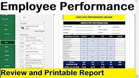 How To Make Employee performance report template excel