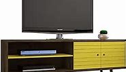 Liberty Solid Wood TV Stand for TVs up to 60" in Brown/Yellow