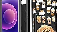 Plakill for iPhone 11 Protective Case 3 in 1 Designer Milk Tea Coffee Dog Drop Tested Cute Cases for Women Girls Shockproof Protection Rugged Heavy Duty Phone Cover for iPhone 11