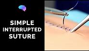 Simple interrupted suture (wound suturing) - OSCE Guide | UKMLA | CPSA