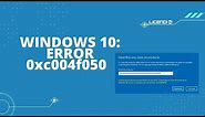 Tutorial error de activación Windows 10 Pro 0xc004f050 | by. Licendi