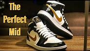 Air Jordan 1 Mid SE Black and Gold Patent Leather Review and On Foot