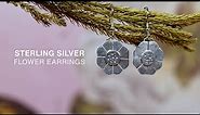 Sterling Silver Flower Disc Earrings | DIY Handmade Jewellery Tutorial