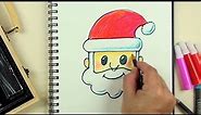 How to Draw Emoji Santa with Kiddy Color 126 Pieces Art Kit Step by Step for Beginners | BP