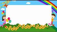 Background for Kids - Free No Copyright | kids background sunflower & rainbow