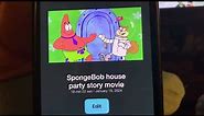 SpongeBob house party story movie