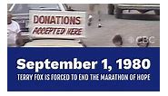 Sept 1, 1980: Terry Fox is forced to end the Marathon of Hope