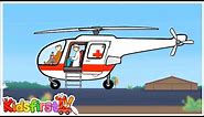 Big Construction: helicopter. Kids' cartoon.