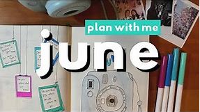 PLAN WITH ME! | June 2019 Bullet Journal (polaroid theme)