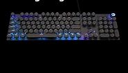 Retro Steampunk Gaming Mechanical Keyboard, Metal Panel, Black Switches, LED Backlit,USB Wired,Ha...