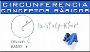 Conceptos básicos ecuación de la CIRCUNFERENCIA