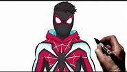 How To Draw Miles Morales Evolved Suit | Step By Step | Spider Man 2 PS5