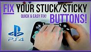 How to Fix Sticky/Stuck Buttons on A PS4 Controller - No Soldering Required!