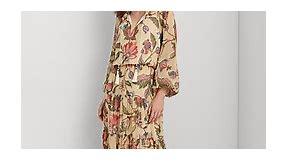 Lauren Ralph Lauren Petite Floral Blouson Maxi Dress - Macy's