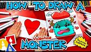 How To Draw A Valentine's Monster - Folding Surprise