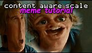 animated content aware scale tutorial (aka the funny squishy wobbly meme face effect)