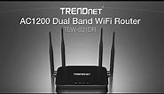 TRENDnet AC1200 Dual Band WiFi Router - TEW-831DR