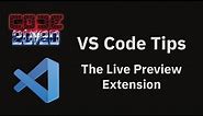 VS Code tips — Previewing HTML with the Live Preview extension