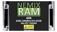 4GB DDR4 2666 (PC4 21300) SODIMM Laptop Memory by NEMIX RAM