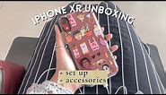🍎 iphone xr (product) red unboxing 2021 aesthetic + set up + accessories • nayy ❤️✨