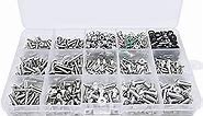 HOPLEX 710pcs Universal RC Screw Kit 304 Stainless Steel Screws Assortment Set, Hardware Fasteners for Traxxas Axial Redcat HPI Arrma SCX10 Losi 1/8 1/10 1/12 1/16 Scale RC Cars Trucks Crawler