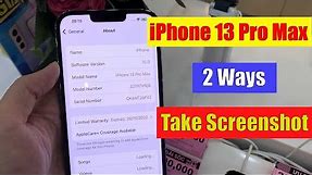 iPhone 13 Pro Max: How to take a screenshot/capture? (2 Easy Ways)