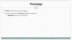 Phonetics & Phonology: Linguistics