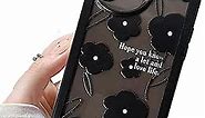 Sqweey Compatible with iPhone 11 Flower Case for Women Girls, Cute Black Floral 3D Pattern Design Slim Shockproof TPU Protective Bumper Case for iPhone 11 6.1inch