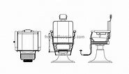 Barber Chair - Free CAD Drawings