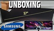 UNBOXING - SAMSUNG Odyssey Neo G9 57'' 7680x2160 240Hz Monitor G95NC - BENCHMARK RTX 4090