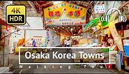 Osaka Tsuruhashi Korea Towns Walking Tour - Osaka Japan [4K/HDR/Binaural]
