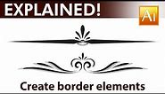 Adobe Illustrator Tutorial - How to create calligraphic border elements - 01