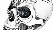 Halloween Gothic Skull Home Decor - Human Head Skeleton Cranium Figurine