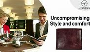 Men's Leather Wallet with 1 ID Window and 5 Card Slots, plus 2 hidden slots. Made with Premium Quality Leather. Designer Quality Wallet. Bifold. Wallet for Men.