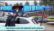 How to Tie Down a Kayak on a Roof Rack with Cradles/J-Racks