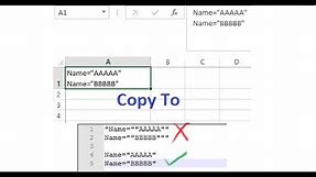 Solve Double Quotes Issue When Copying From Excel Contents