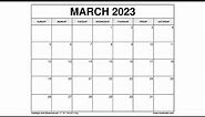 Printable March 2023 Calendar Templates with Holidays - VL Calendar