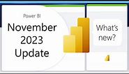Power BI November 2023 Feature Summary