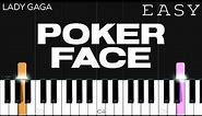 Lady Gaga - Poker Face | EASY Piano Tutorial