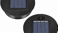 2 Pack Solar Lights Replacement Top - 7 lumens LED Solar Panel Lantern Lid Lights , Lantern ​Light Replacement , Outdoor Solar Replacement Parts , Garden Patio Decor Light up Your Space (2.76in)