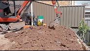 bobcat 322 mini excavator leveling around new granny flat
