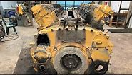Tear Down of a 17,000 Pound V16 Caterpillar 3516 - 1800 Horsepower 69 Liter Diesel Engine