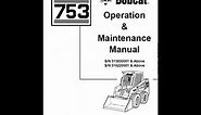 Bobcat 753G SkidSteer Loader Service Manual