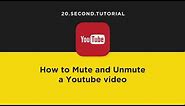 Mute and unmute a YouTube video | YouTube Tutorial #17