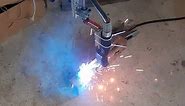 4 Axis CNC welding machine prototype, first test