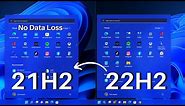 Downgrade Windows 11 22H2 to 21H2 | Rollback Windows 11 Update | No Data Loss Tip