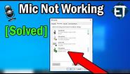 How To Fix Internal Microphone Not Working on Windows 10 Laptop