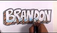 Graffiti Writing Brandon Name Design - #17 in 50 Names Promotion | MAT